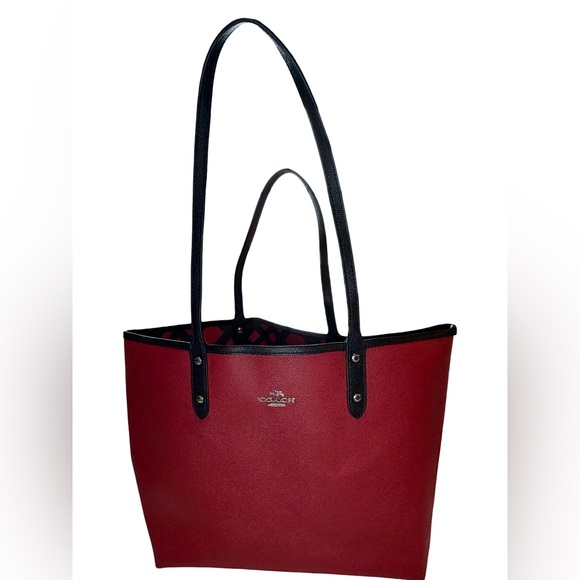 Coach Handbags - Coach Red and Black Oversized Tote Bag
